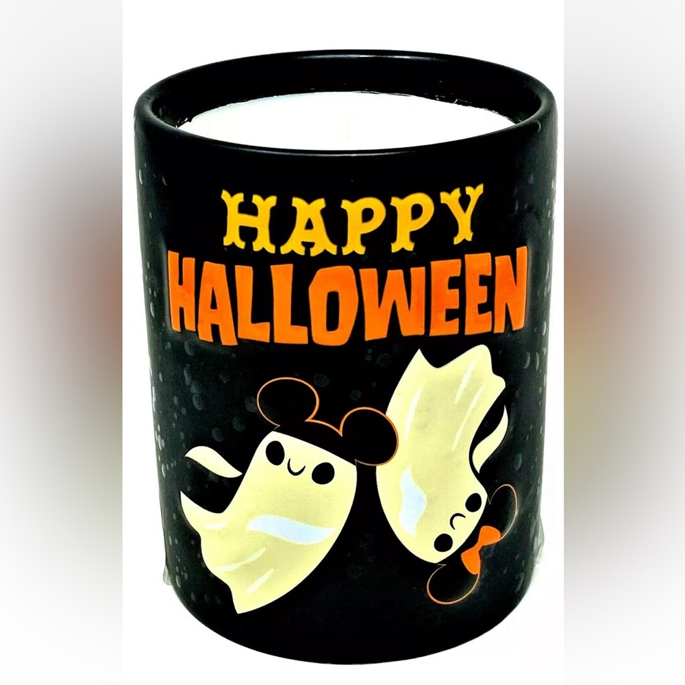 Disney Happy Halloween Mickey and Minnie Ghost Pumpkin Spice Candle